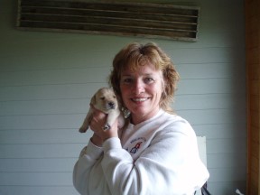 2w Sue and pup - 2 weeks